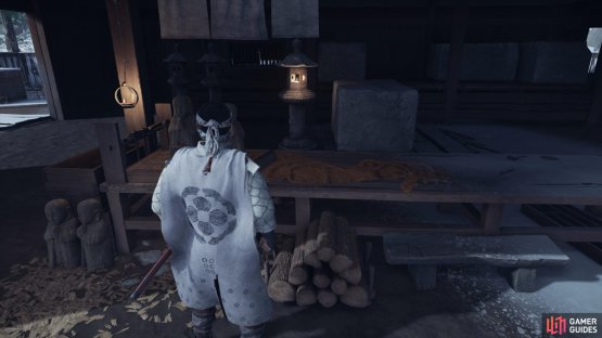 to find this vanity item sitting on the wooden table in the building. 