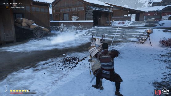 then head for the Dojo whilst taking out the Samurai.
