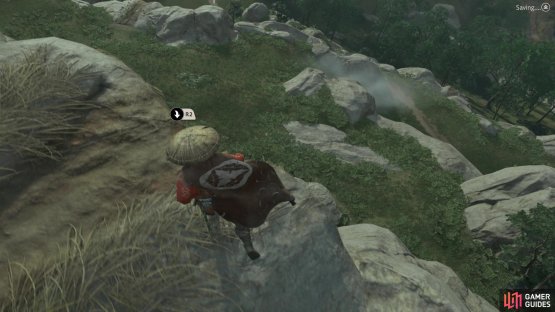 Look for this ledge near the Bamboo Strike