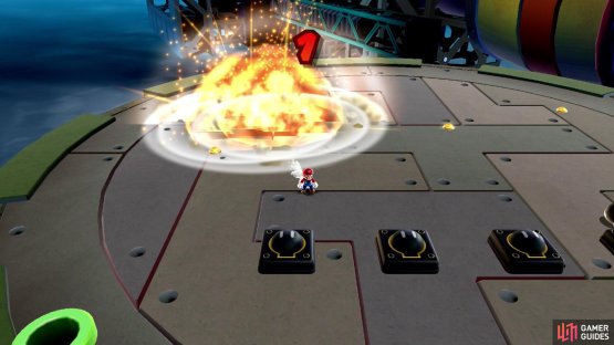 Throw the Bomb-ombs in the right place and you should just be able to clear all the trash in time