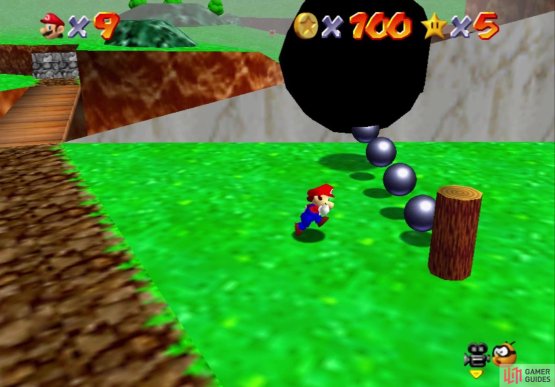 Bait the Chain Chomp to lunge in a direction