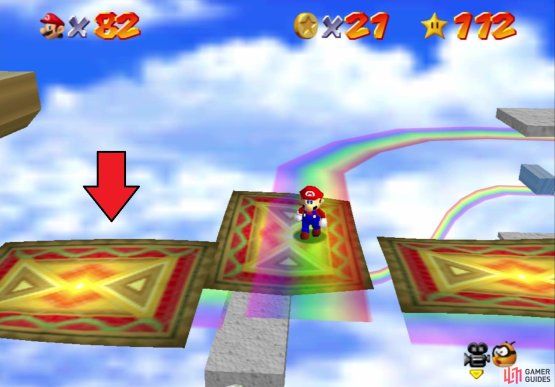Take the carpet pointed out in the screenshot to go to the big house