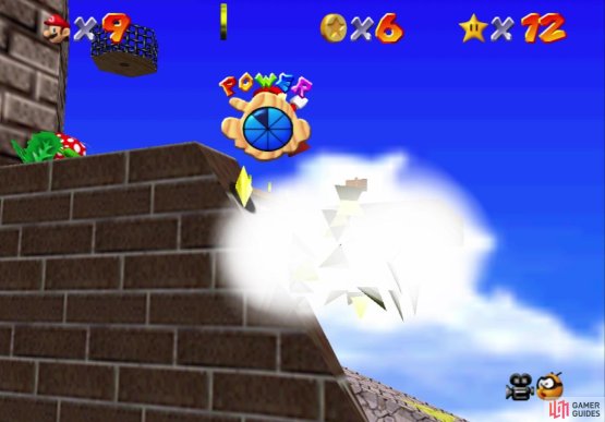 Shooting yourself at the wall here will destroy it
