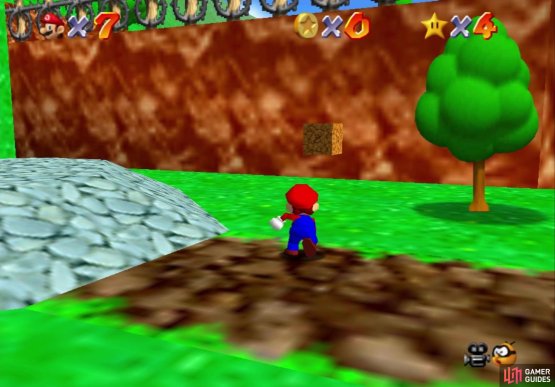Throw the little box at the wall to release some coins