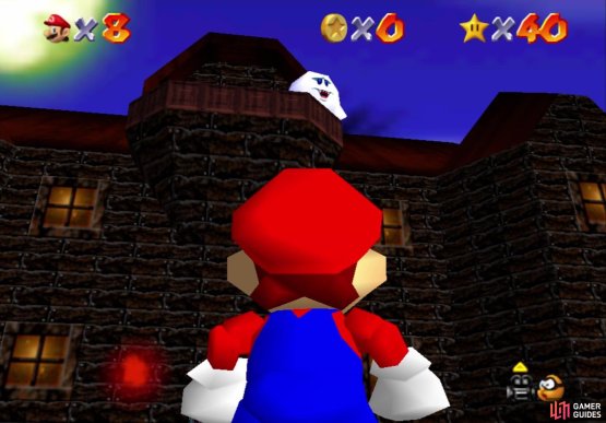 If you look up at the beginning, you can see the Big Boo near the roof