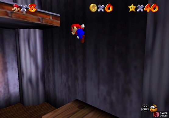 This is where you need to Wall Jump to get to the third floor