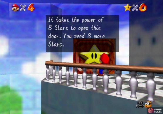 You will need 8 Stars in order to access the first real boss