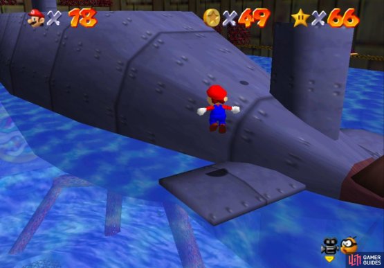 You can also jump from either of the back fins