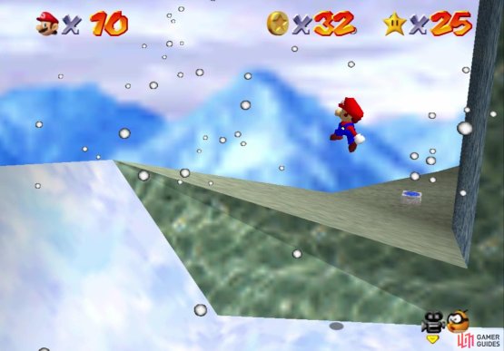 The Blue Coin Block can be found on a side path when going down the mountain
