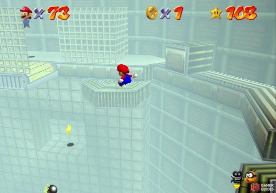 You can actually Long Jump over to it from the spinning platforms