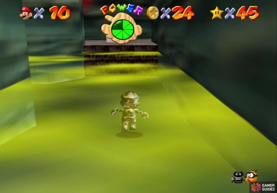 but Metal Mario allows you go in it without losing health