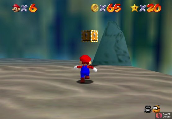 The yellow box at the start will contain a few coins