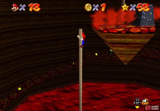 Watch out for the Fire Bar after climbing the pole