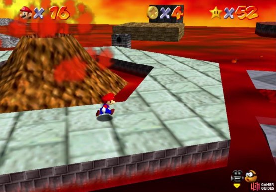 The volcano will actually spew fire whenever the platform stops spinning