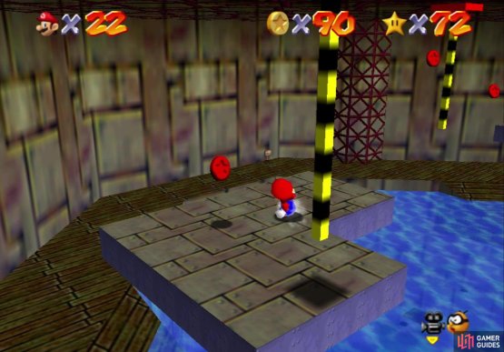 The first coin will be on the platform you reach via the &ldquo;stairs&rdquo;