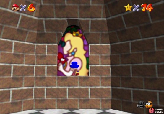 Just jump through the right window to get to the secret slide