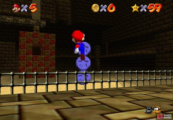 The Blue Coins it spawns is straight ahead from the entrance