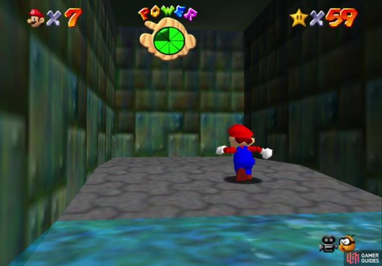 and jump through the wall at the dead end to find this course