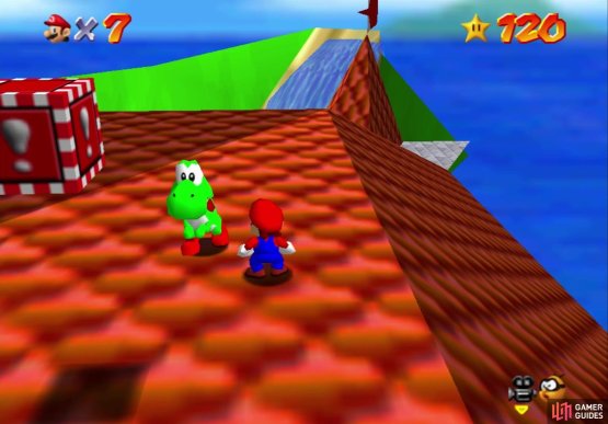 On the roof will be Yoshi, who will give you two prizes