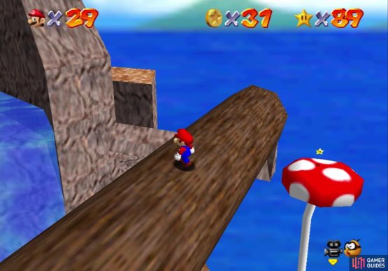 The giant log will be used to cross the big gap
