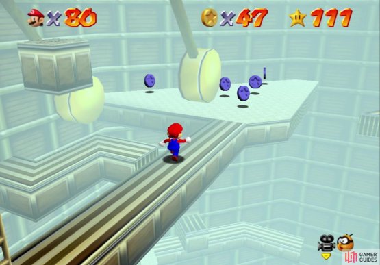 spawning seven Blue Coins for you to collect