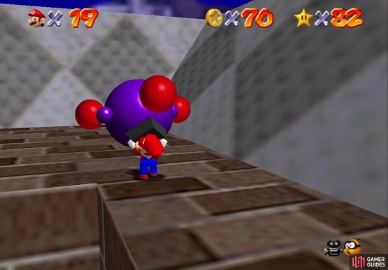 Pick up the Chuckya from behind, then toss it
