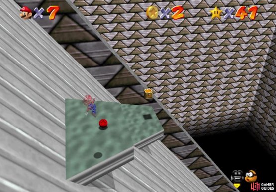 Be mindful of grabbing the Red Coins while going down the slope