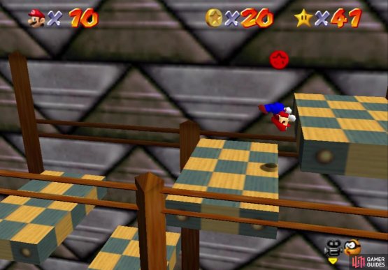 The only other hard to miss Red Coin is by the moving platforms near the end