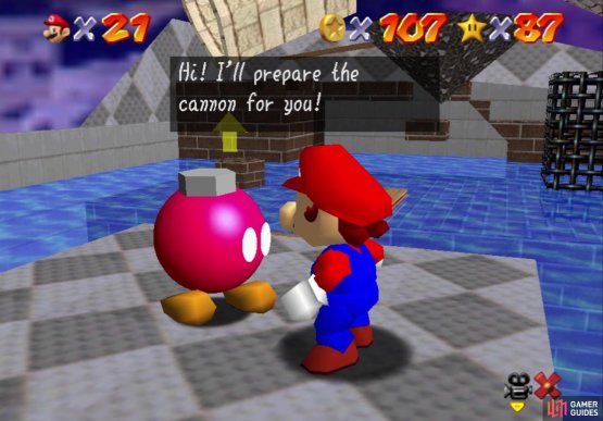 You need a high water level to reach the Bob-Omb Buddy