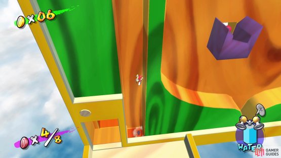 Jump on the launcher to get sent to the main pachinko board