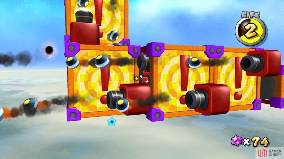 Avoid the cannon blasts