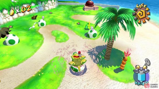 Ground pound the stuck Snooza Koopa