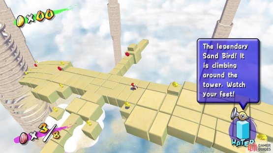 7 out of 8 of the red coins are on the Sand Bird&rsquo;s body