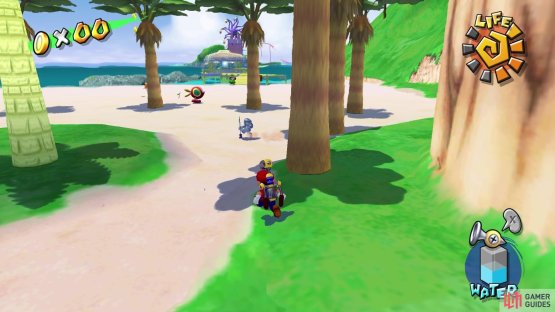 You&rsquo;ll need to chase Shadow Mario all across the beach 