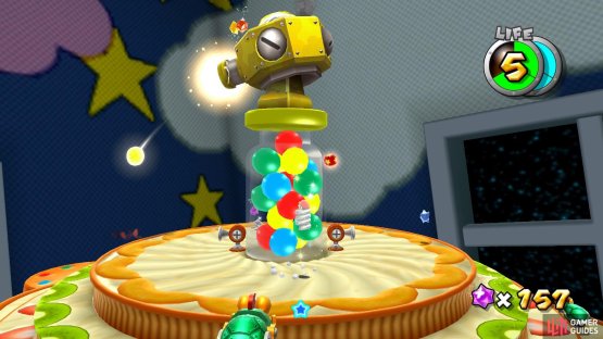 Using a Spring mushroom, you&rsquo;ll need to jump up onto the gunner to damage him