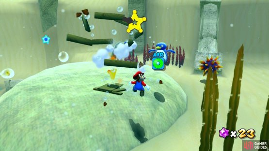 and don&rsquo;t forget to break the wooden crate to reveal the hidden star chip.