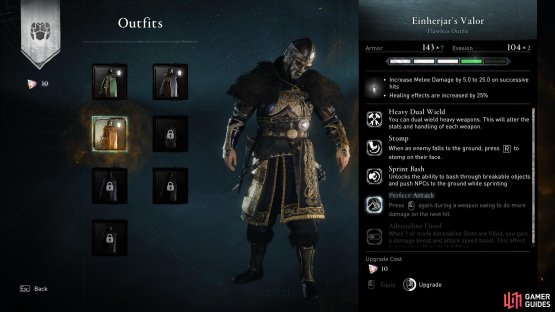 You&rsquo;ll need to earn Thoughts by playing through runs of Niflheim. You can then spend them on armor upgrades to unlock new skills and improve stats.