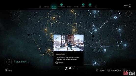 You&rsquo;ll find the Auto-Loot skill in the Way of the Raven skill tree.