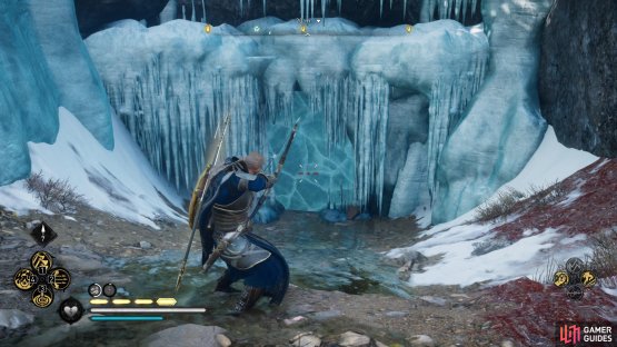 You&rsquo;ll need to approach the wealth from the west to break the ice wall.
