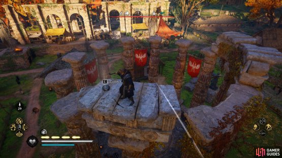 You&rsquo;ll find the artifact at the top of the roman ruins.