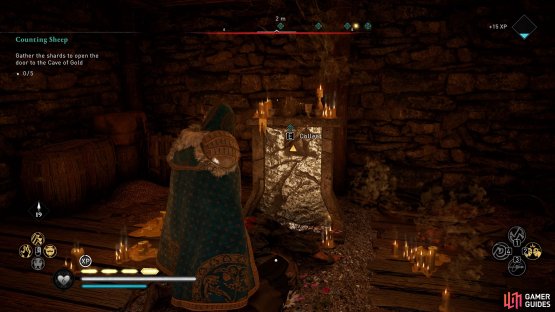 Loot the shard after killing the enemy next to it.