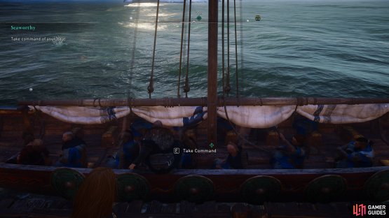Command your longship when you&rsquo;re ready to leave.