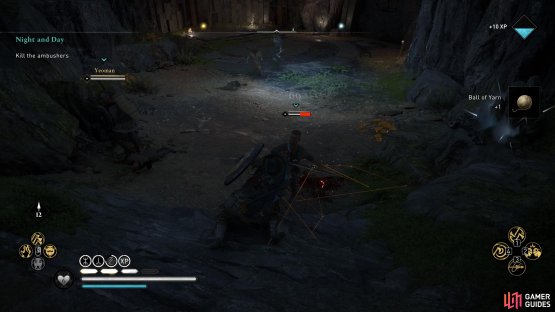 You&rsquo;ll need to defeat some enemies who ambush Eivor and Kassandra in the cave.