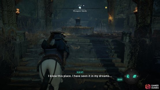 Interact with the anvil to begin the tale.