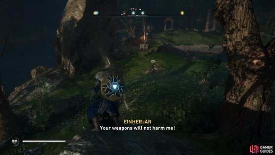 Speak with the Einherjar to begin the mystery, which consists entirely of dialogue.