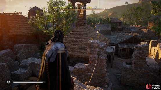 You&rsquo;ll find the paper atop some stone ruins.