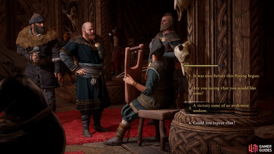 Be sure to speak with Skald Torbjorn for a flyting contest.