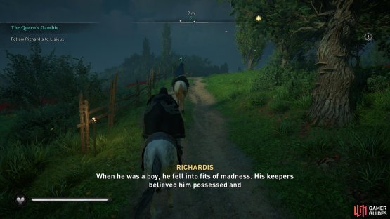 Follow Richard to Lisieux and then take her to Charles&rsquo; camp.