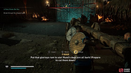 Help your fellow warriors with the battering ram whenever you get the chance.