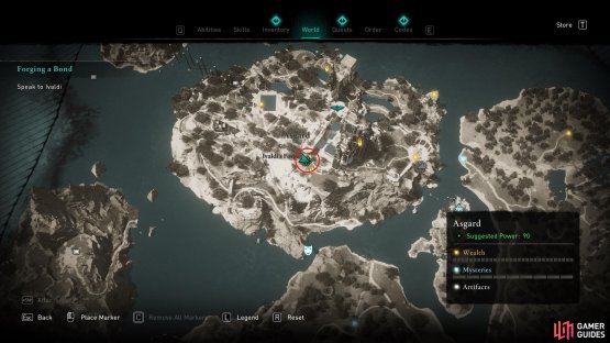 You&rsquo;ll find Ivaldi at his forge in the centre of Asgard.